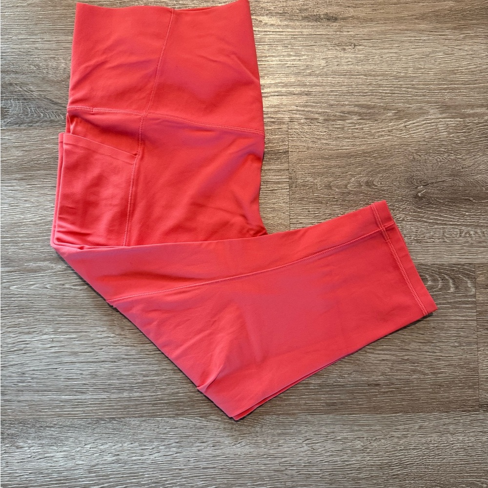 Athleta Salutation Stash Pocket II Capri-Coral